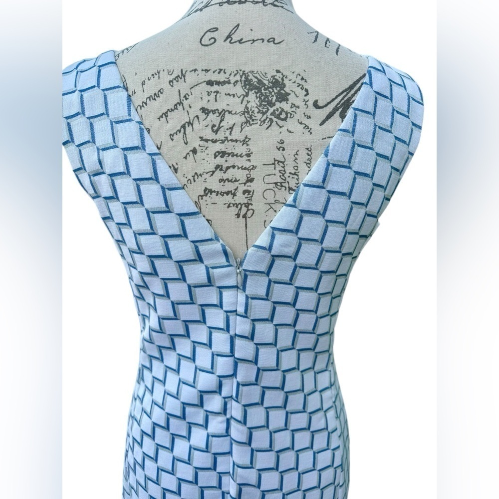 Theory Shift Dress Geometric Jaccard Womens Size 8 NWT - Picture 3 of 15